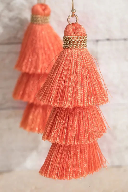 Triple Tier Tassel Earring