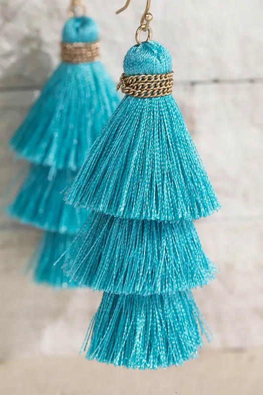 Triple Tier Tassel Earring
