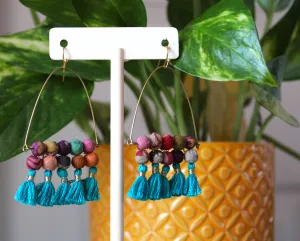 Turquoise Tassel Earrings