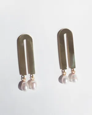 Twin Tassel Pearl Earrings