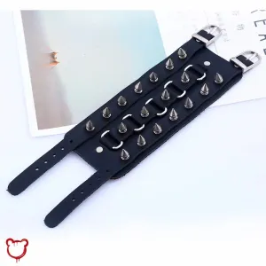 Unisex Spiked Leather Bracelet