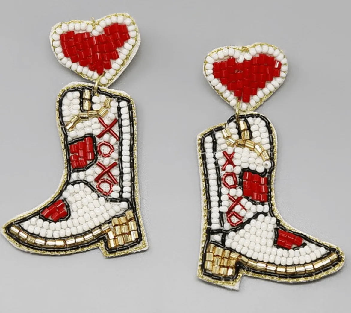 Various Valentines Day Beaded Earrings
