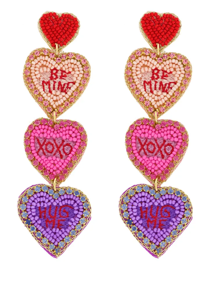 Various Valentines Day Beaded Earrings