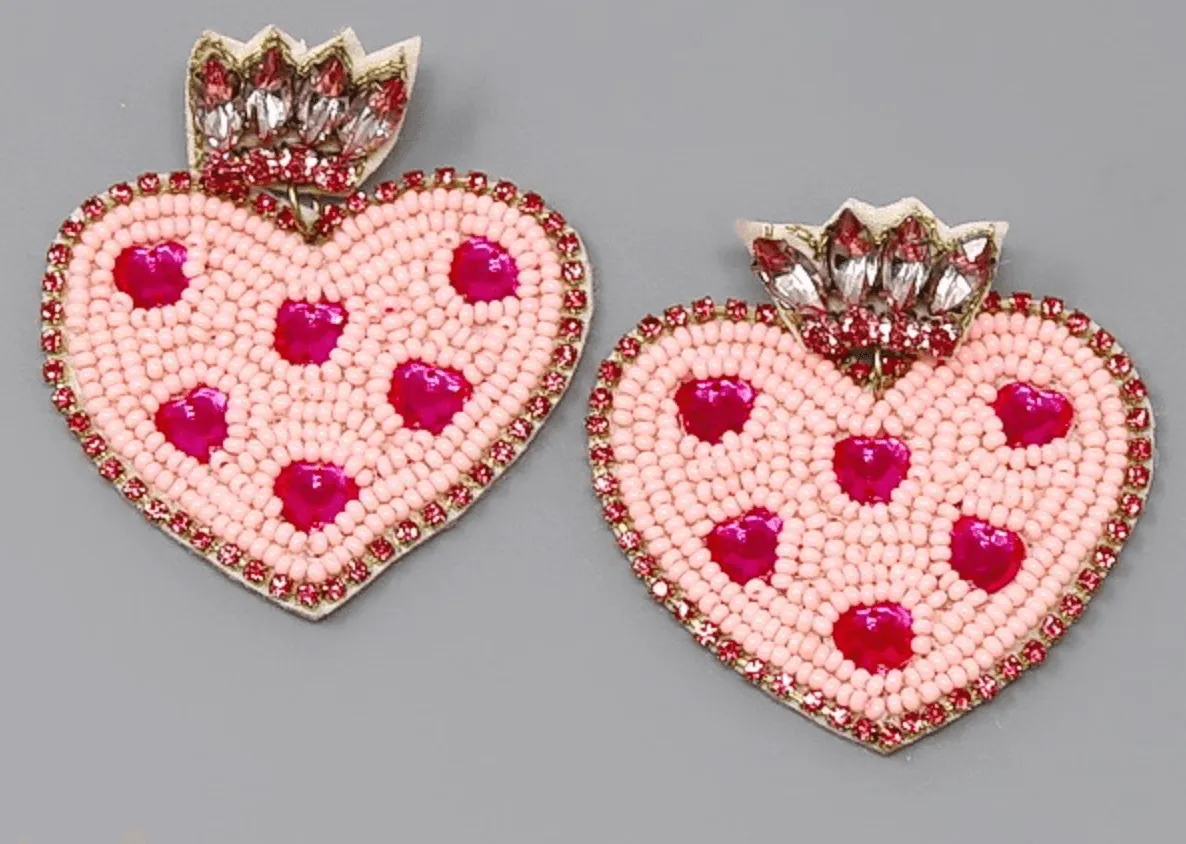 Various Valentines Day Beaded Earrings