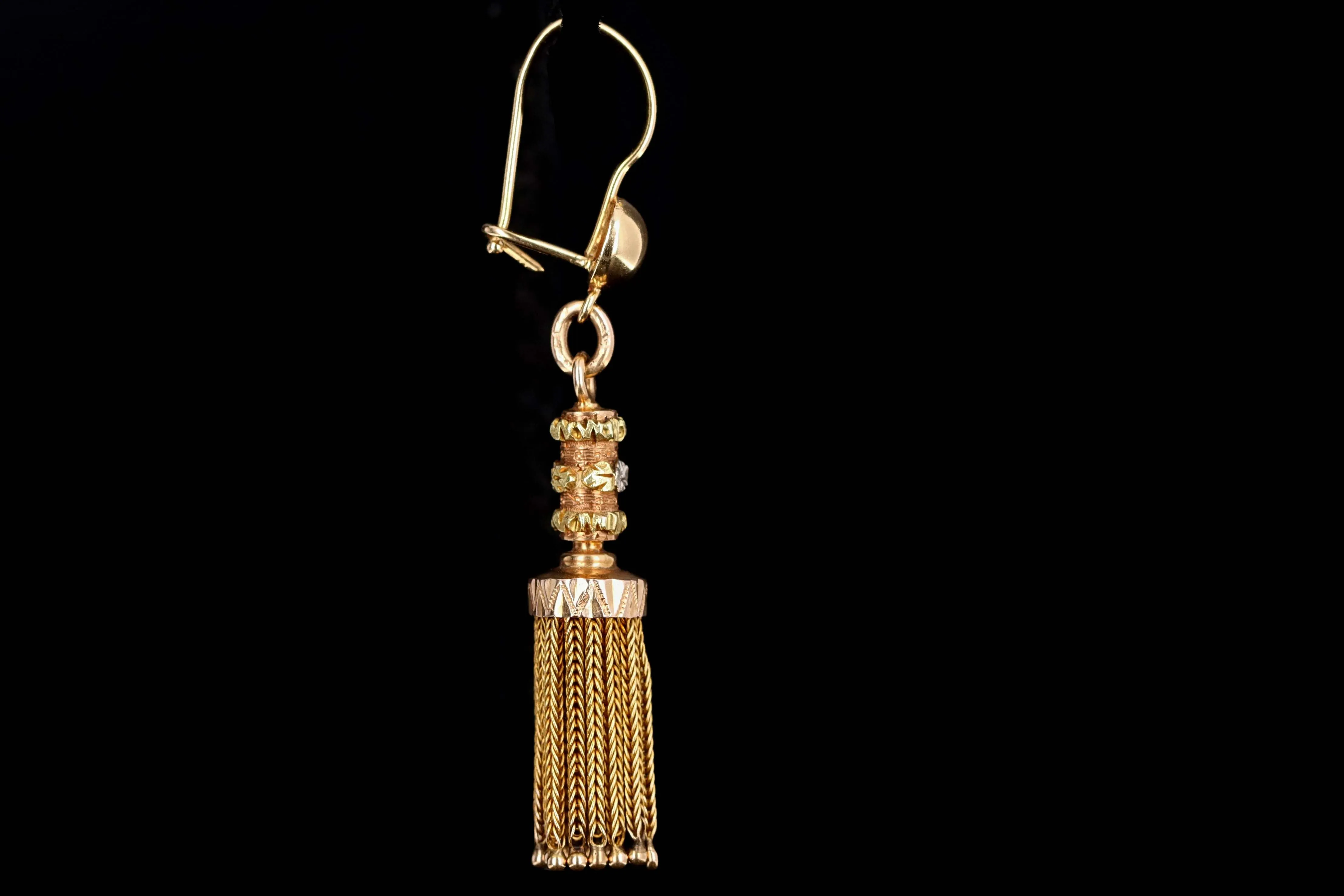 Victorian 14K Gold Tassel Earrings