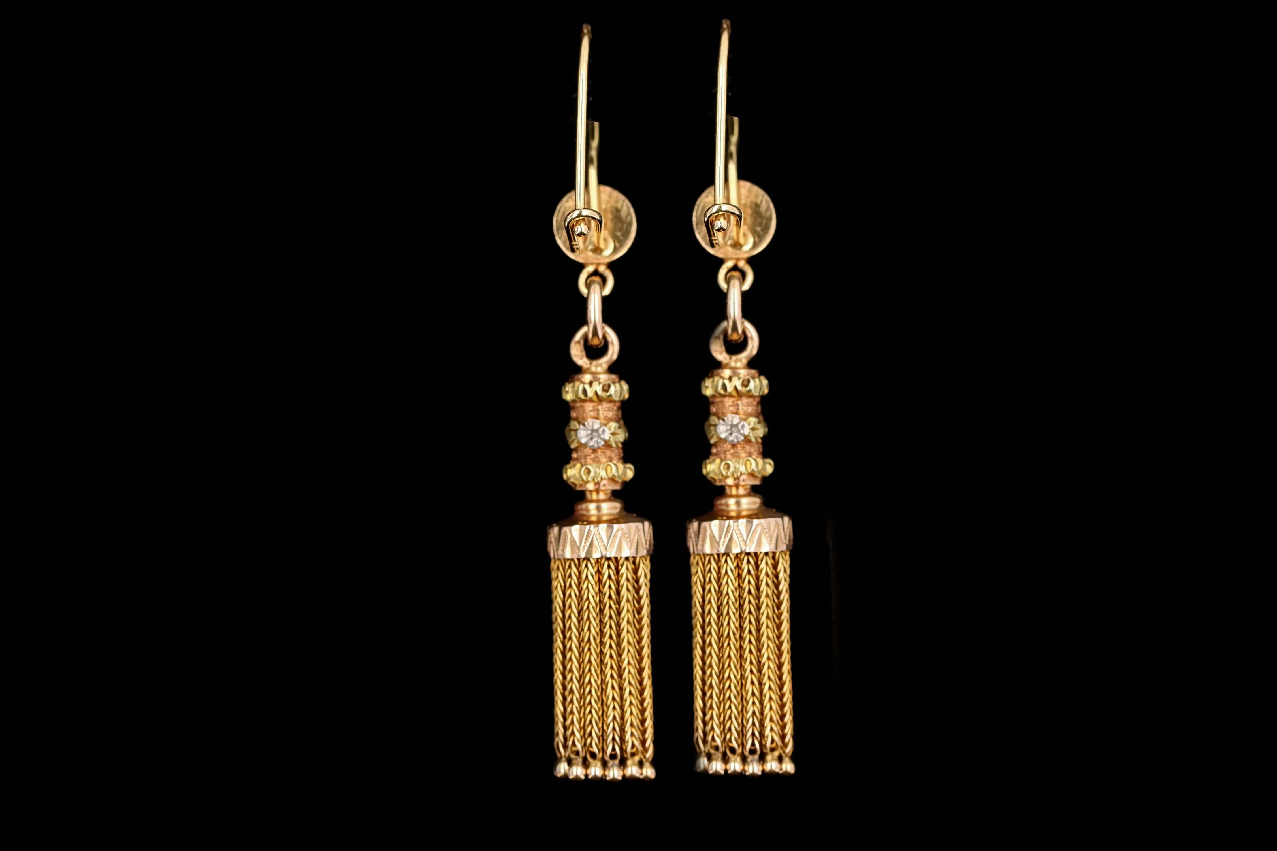 Victorian 14K Gold Tassel Earrings