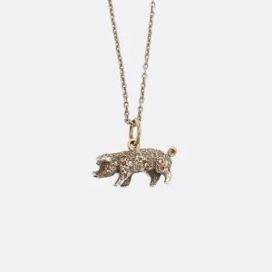 Victorian Diamond Lucky Pig Pendant