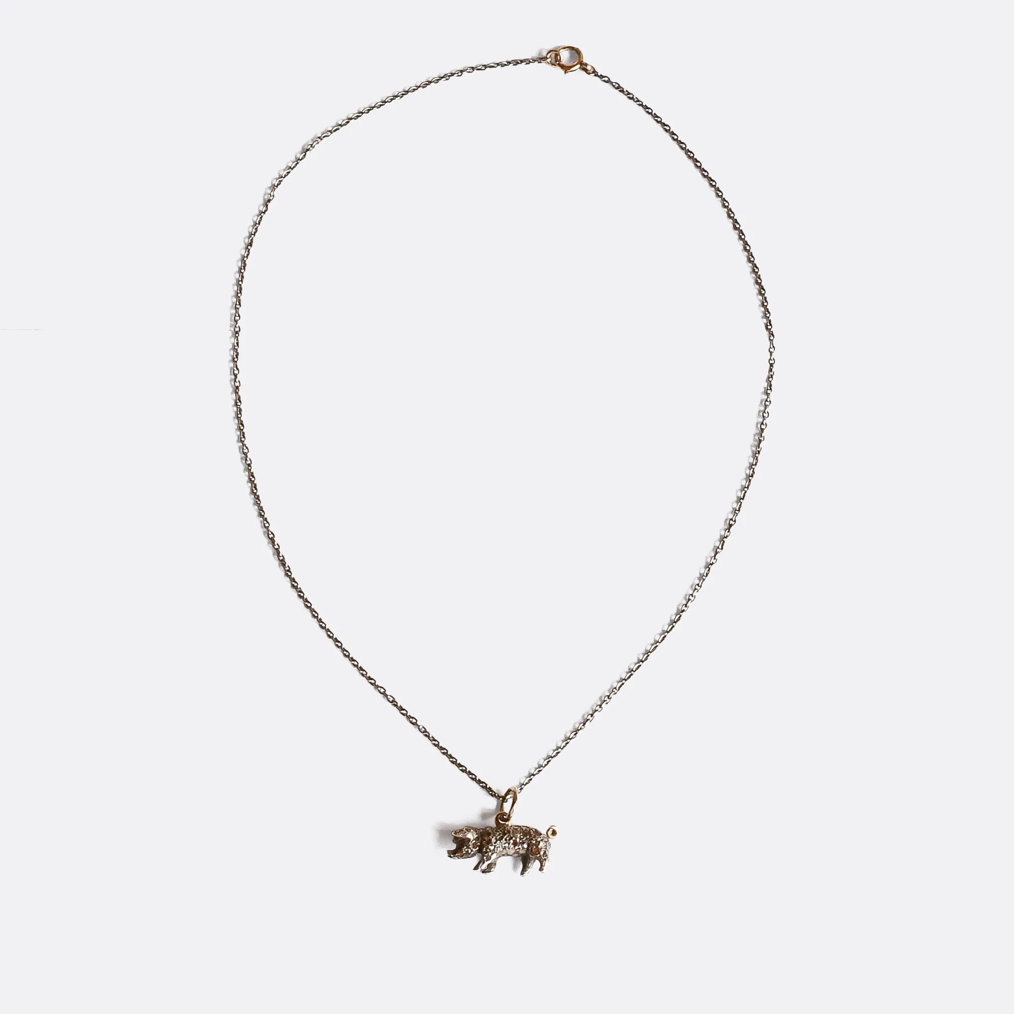 Victorian Diamond Lucky Pig Pendant