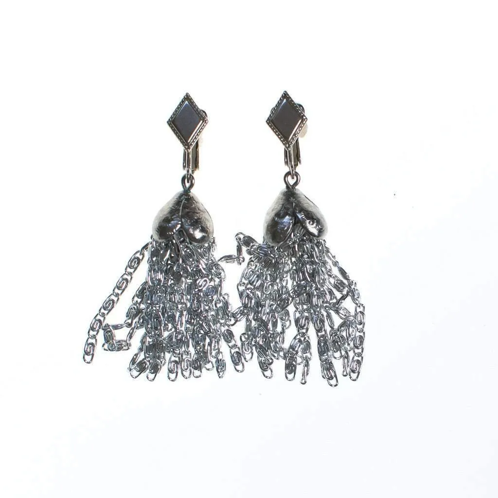 Vintage Sarah Coventry Silver Tassel Earrings