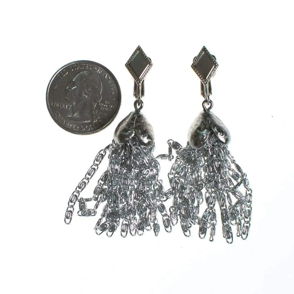 Vintage Sarah Coventry Silver Tassel Earrings