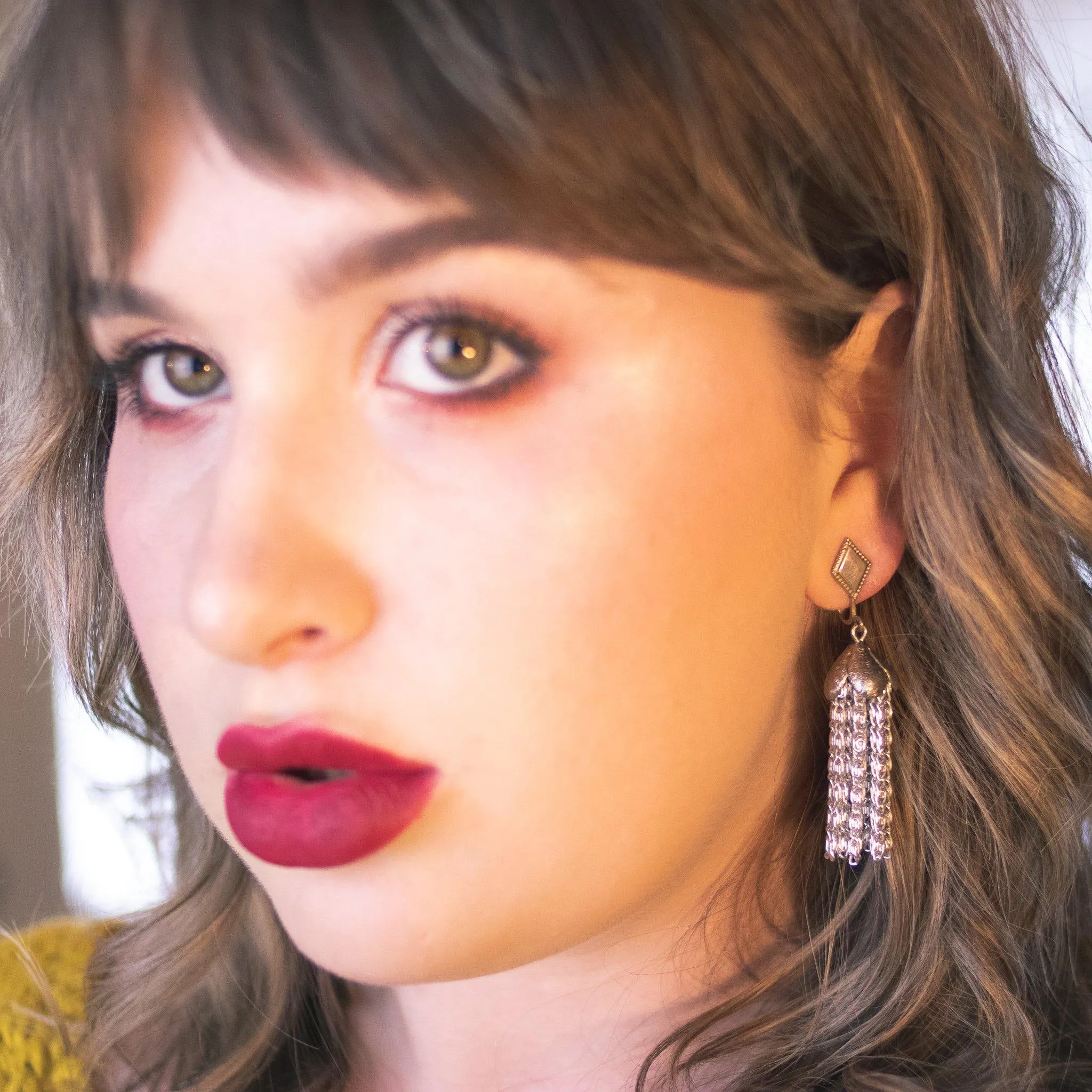 Vintage Sarah Coventry Silver Tassel Earrings