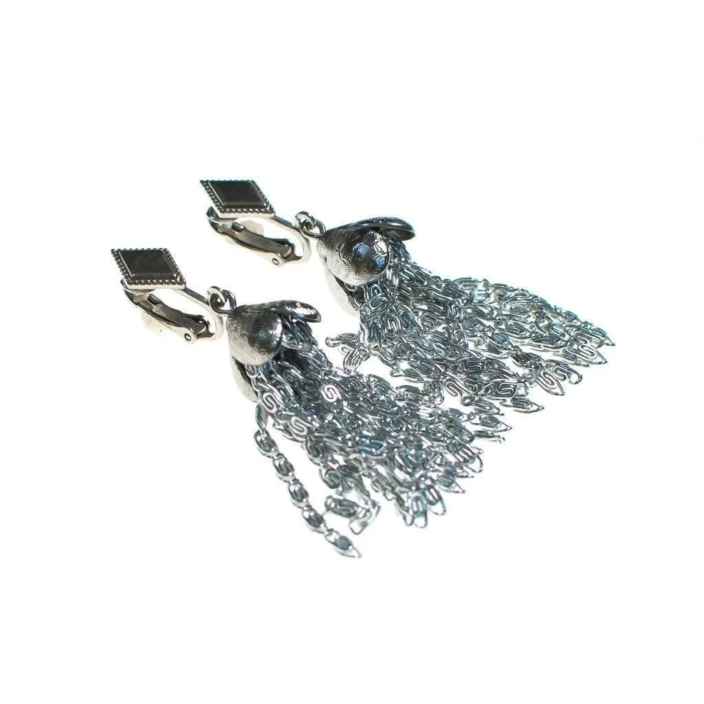 Vintage Sarah Coventry Silver Tassel Earrings