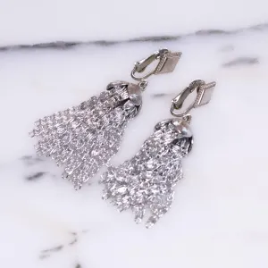 Vintage Sarah Coventry Silver Tassel Earrings