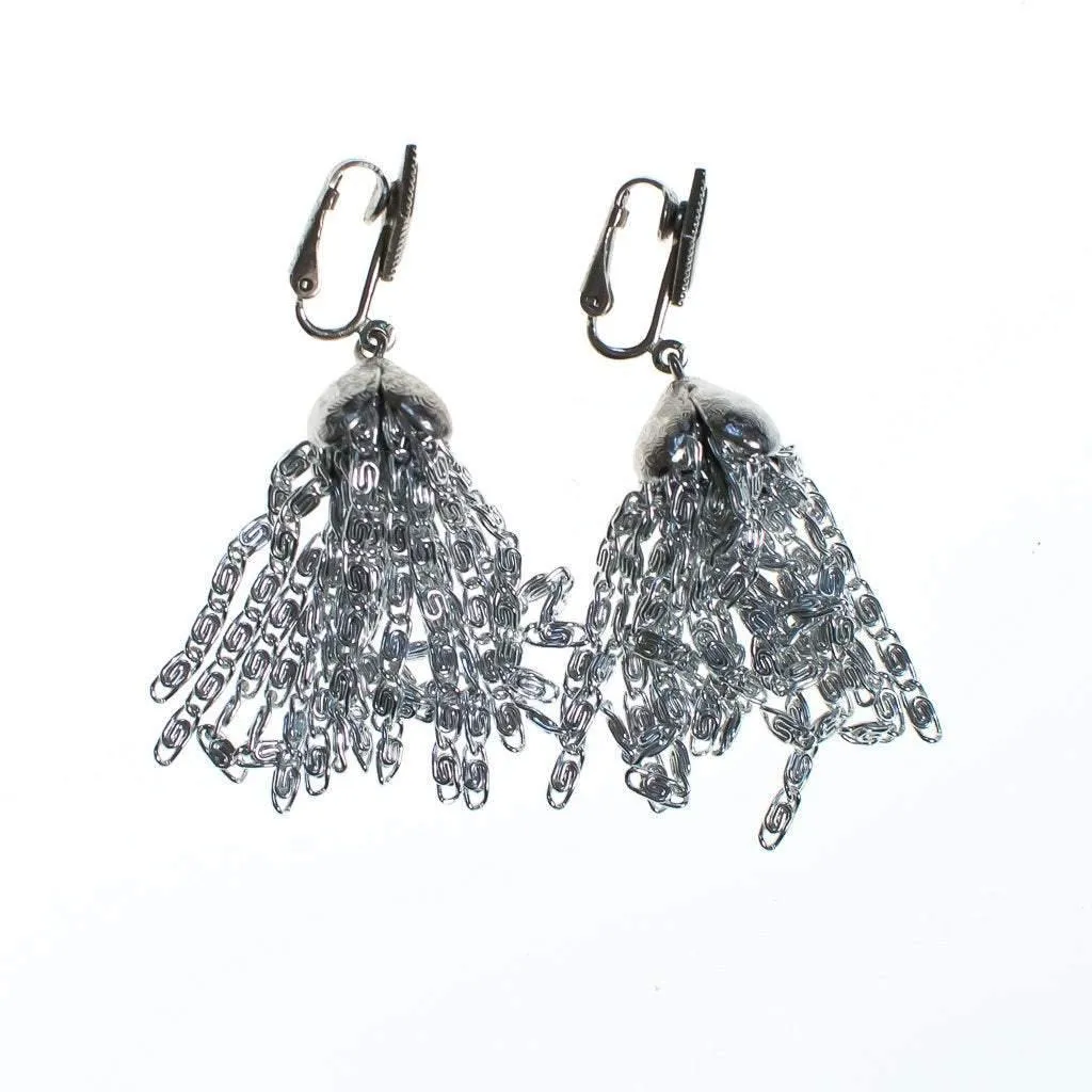 Vintage Sarah Coventry Silver Tassel Earrings