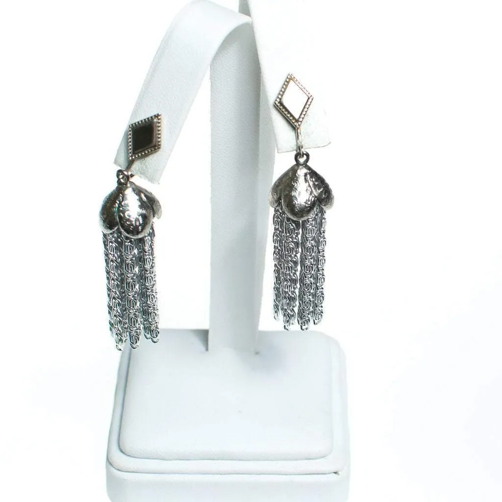 Vintage Sarah Coventry Silver Tassel Earrings