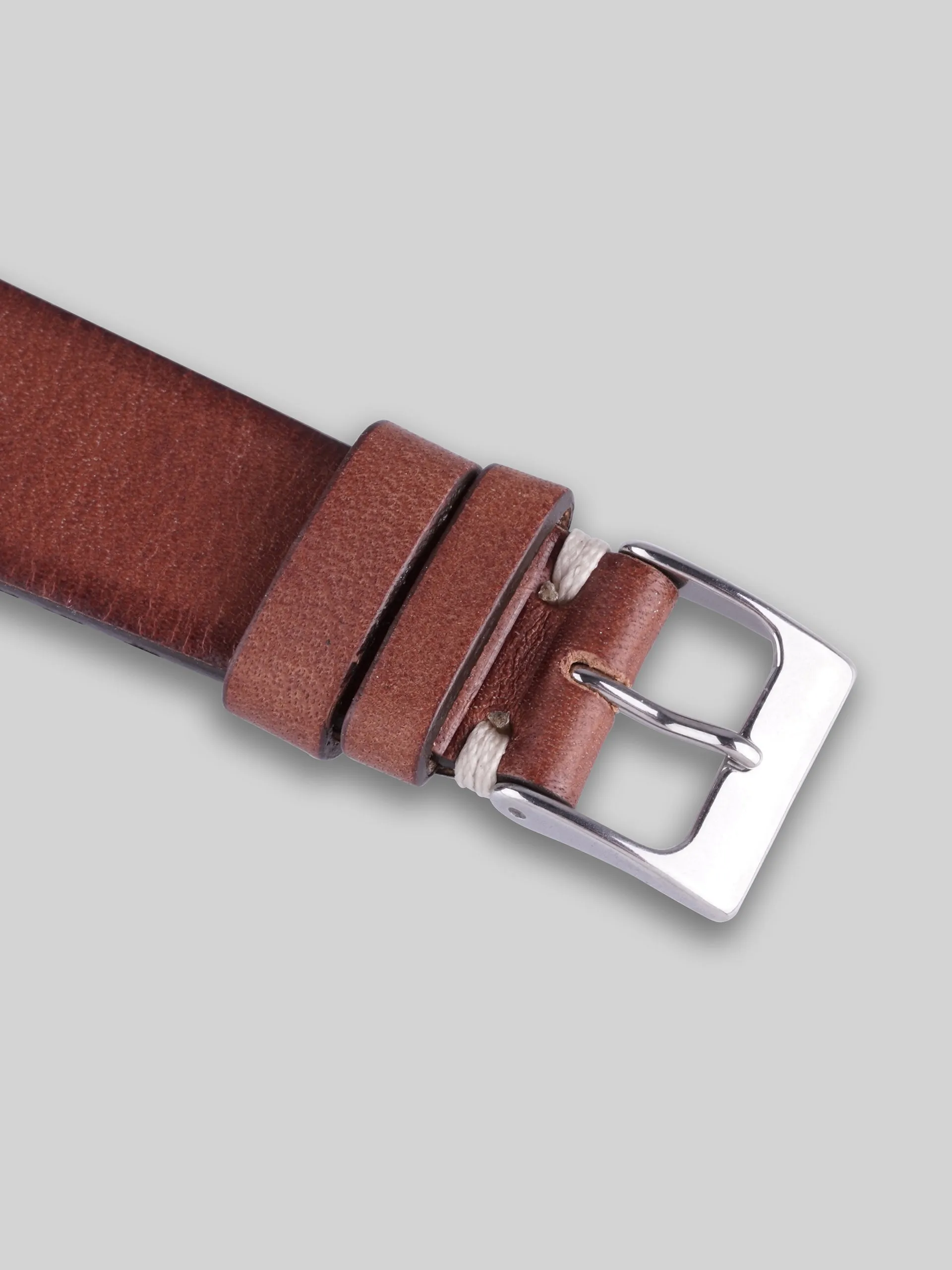 Vintage Style Calfskin Watch Strap - Havana