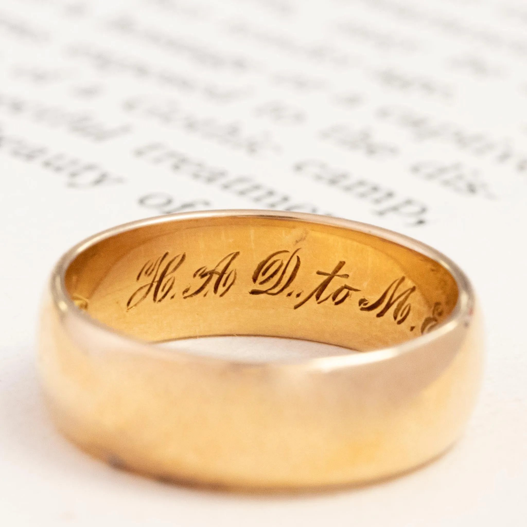 Vintage Wide Wedding Band, 6mm