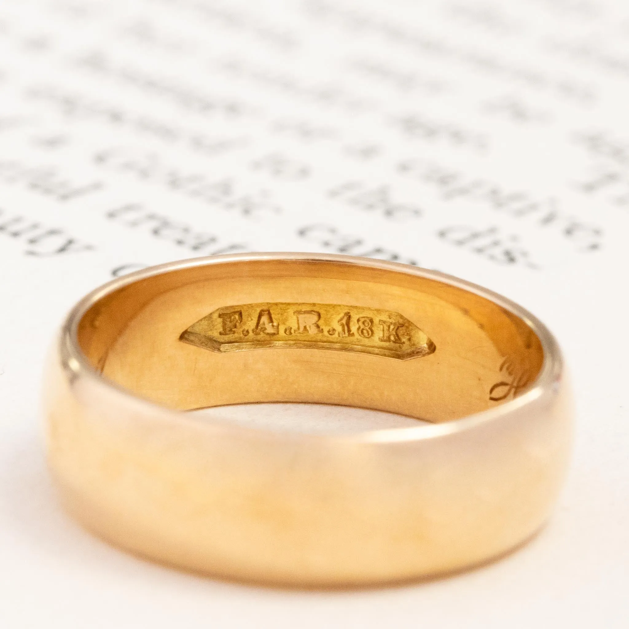 Vintage Wide Wedding Band, 6mm