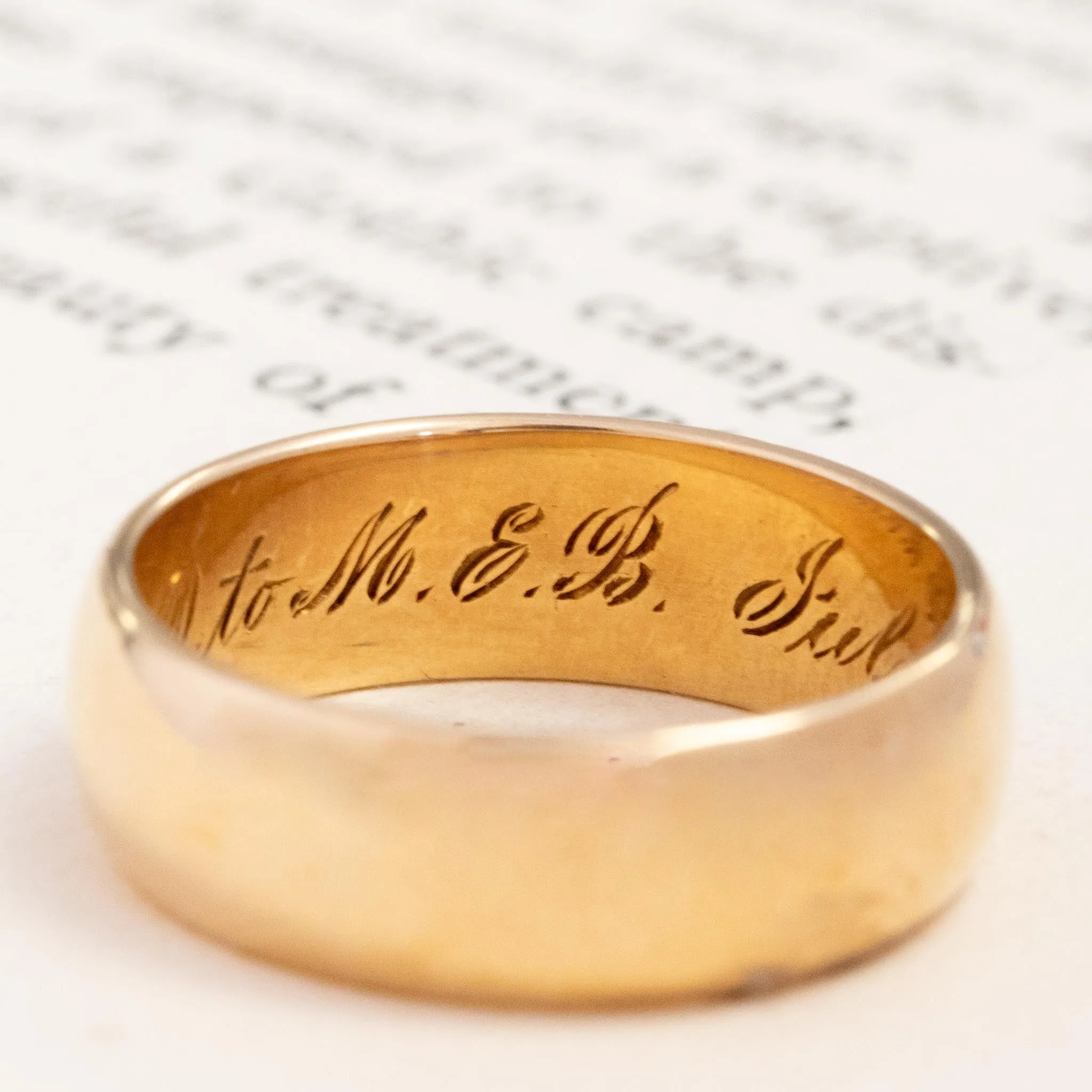 Vintage Wide Wedding Band, 6mm