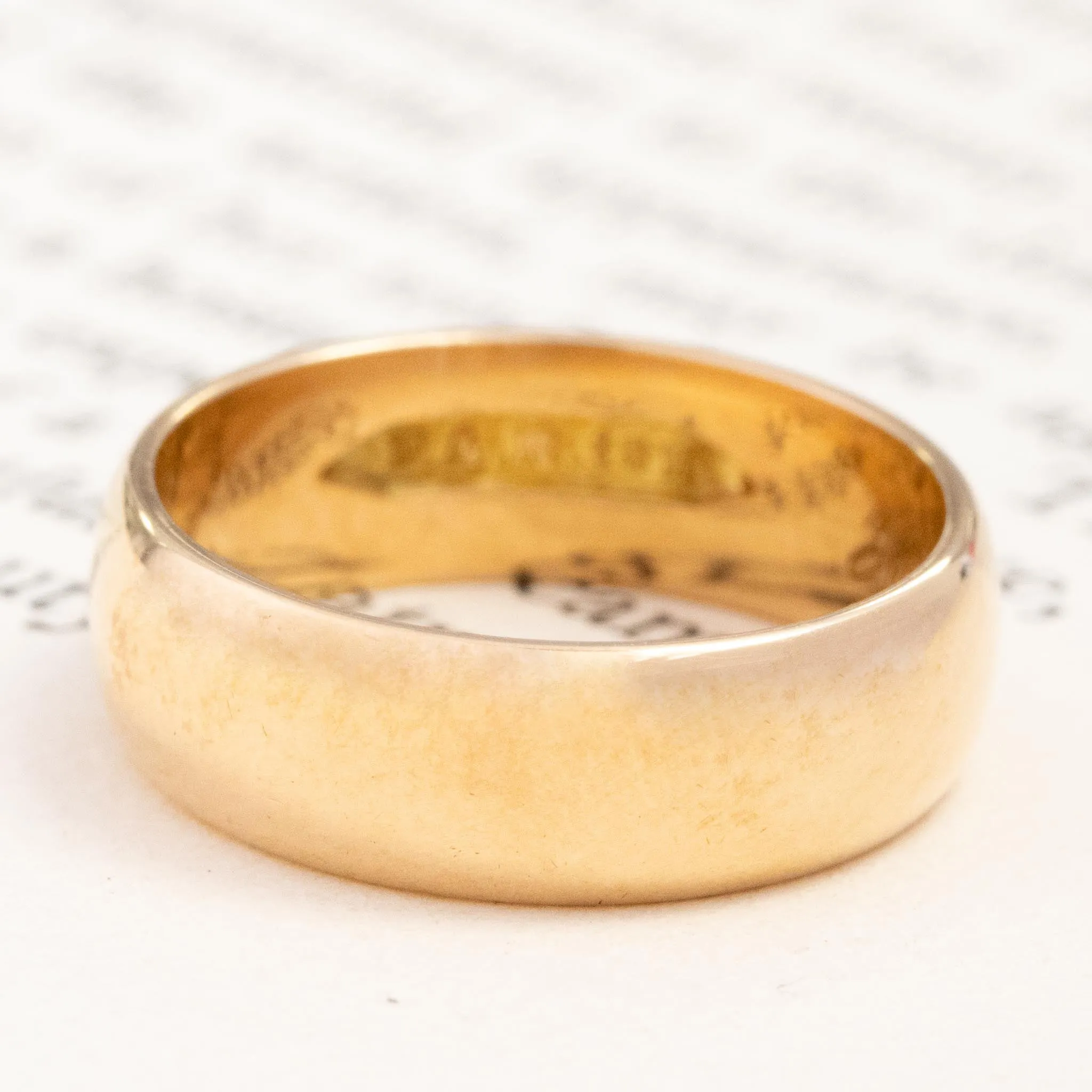 Vintage Wide Wedding Band, 6mm