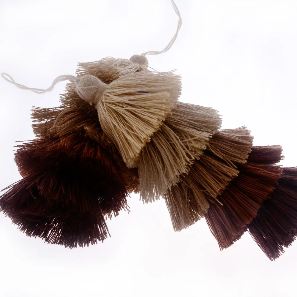Wholesale Layered Tassel Pendant Five Tier Colorful Cotton Tassel for Earrings pendant handmade 2pcs 10192850