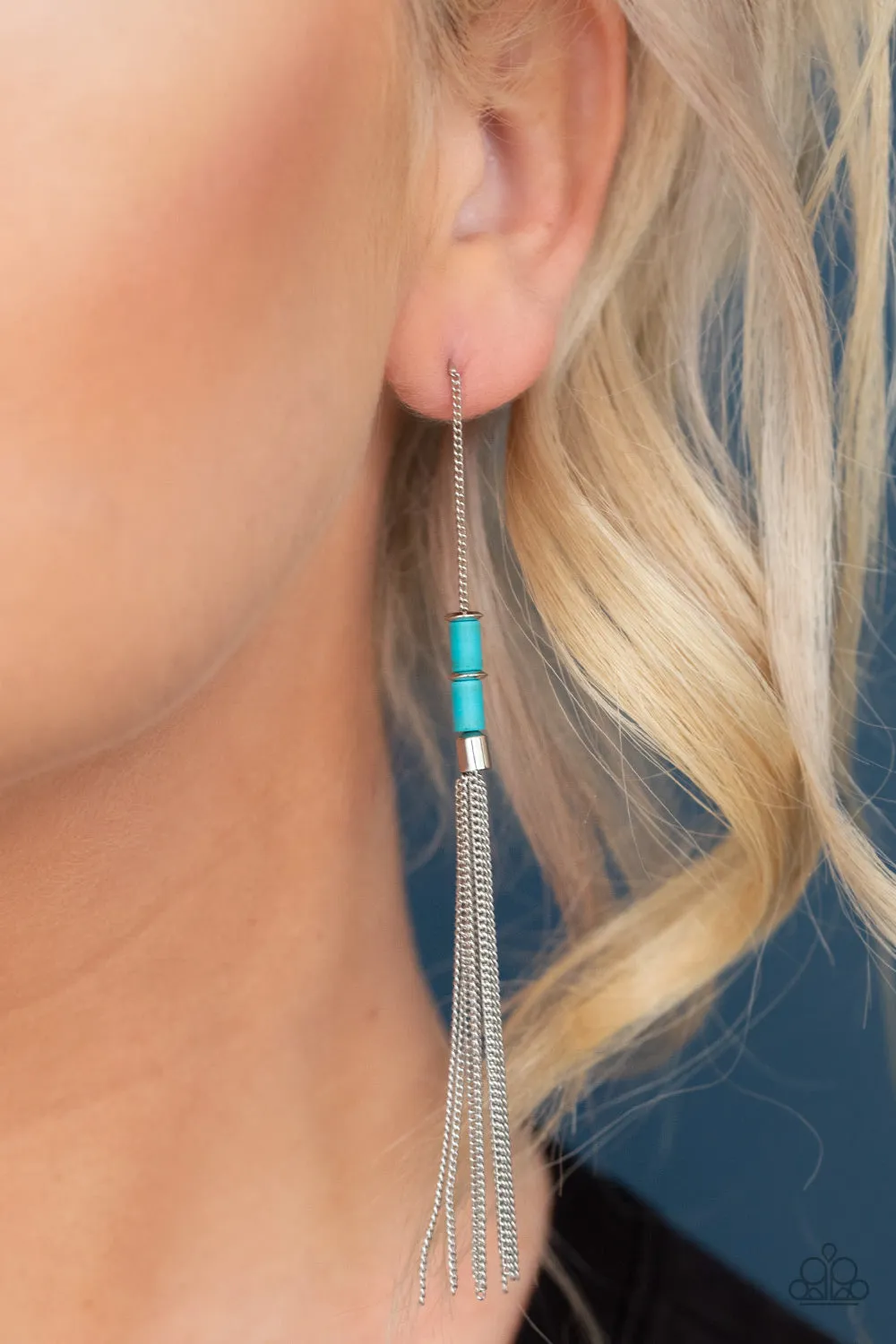 Windblown - Blue Post Earring