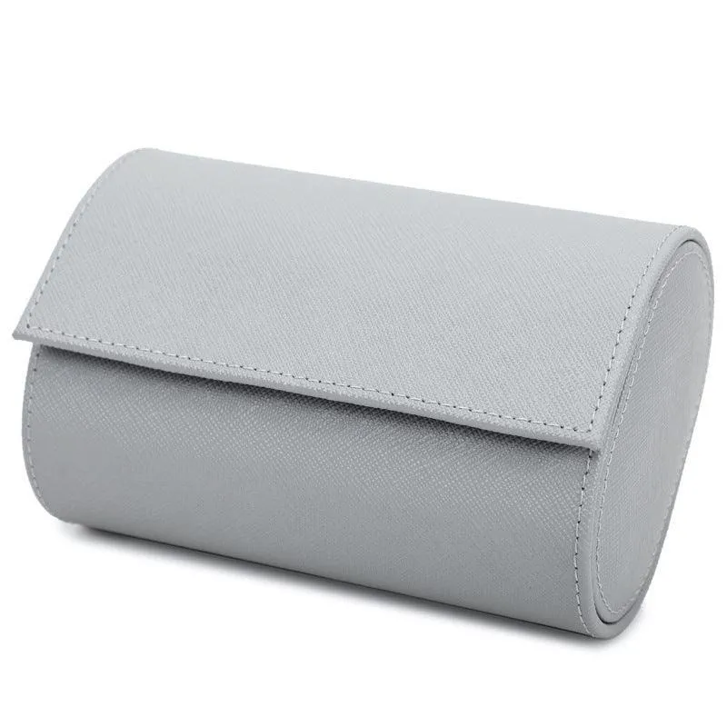 Woosir Trend Leather Watch Roll Case for 2 Watches