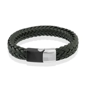 Woven Leather Bracelet 11mm