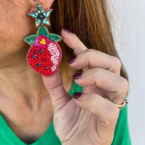 XFW-E STAWBERRY BEADED EARRING
