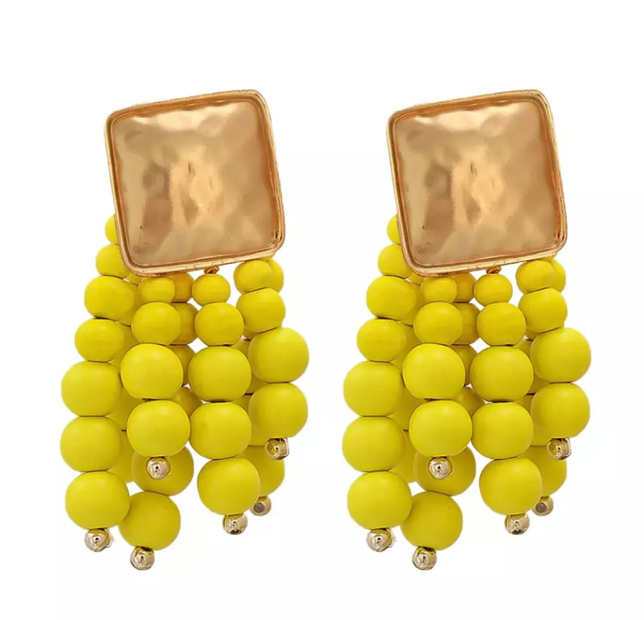 Yellow Bamboo Earrings