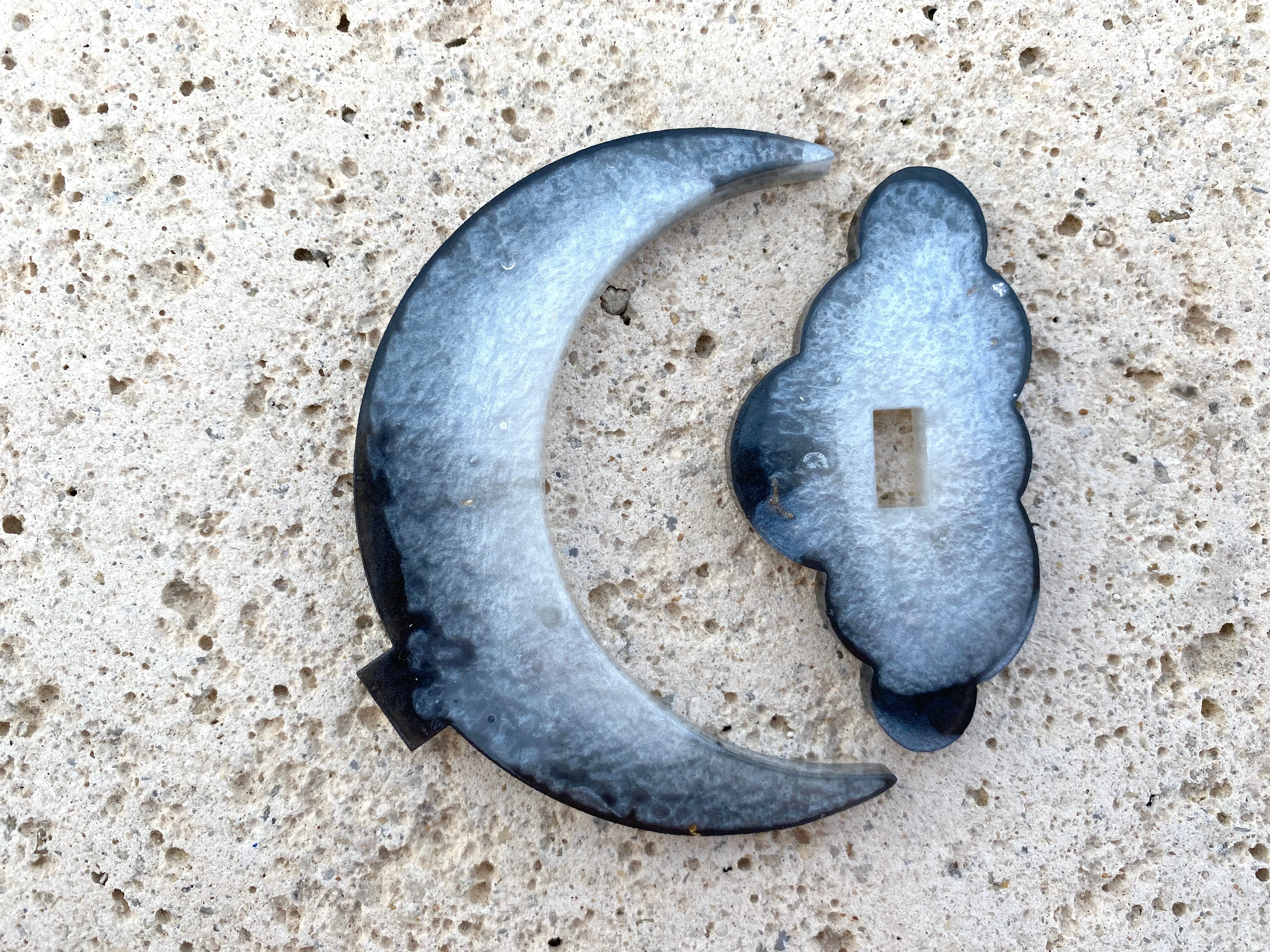 Ying Yang Crescent Jewelry Holder