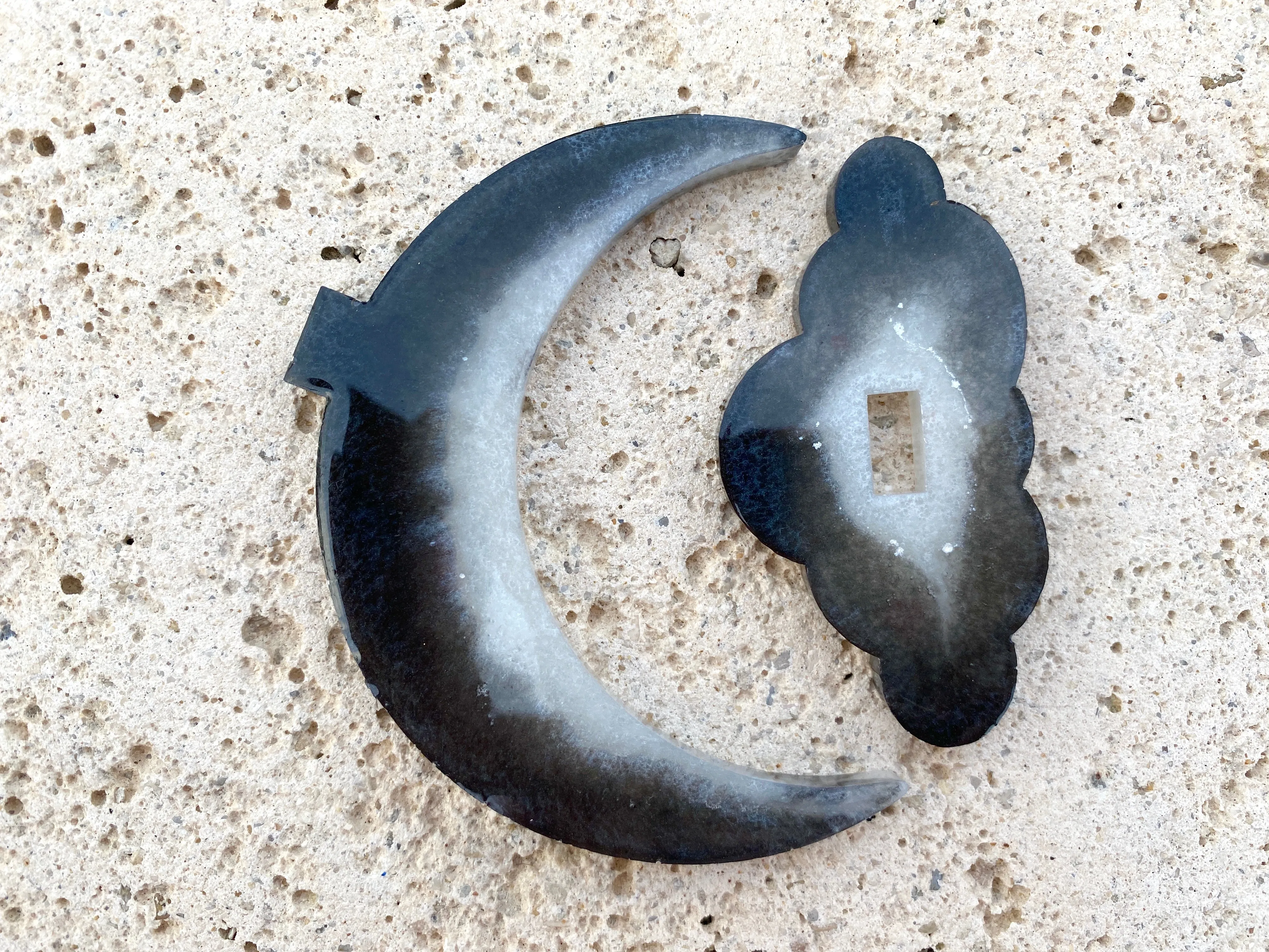 Ying Yang Crescent Jewelry Holder