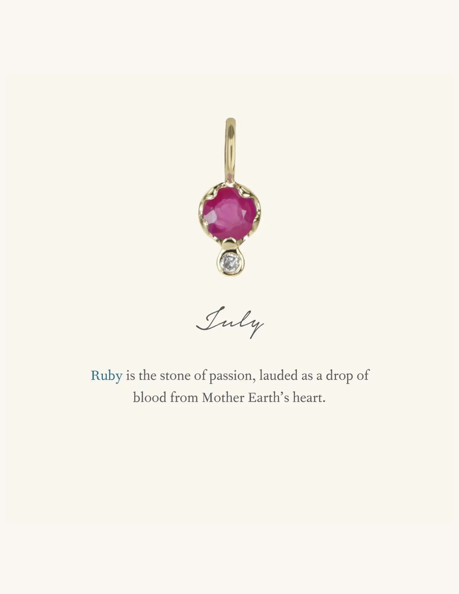 Zahava Heirlooms Ruby Amulet (July)